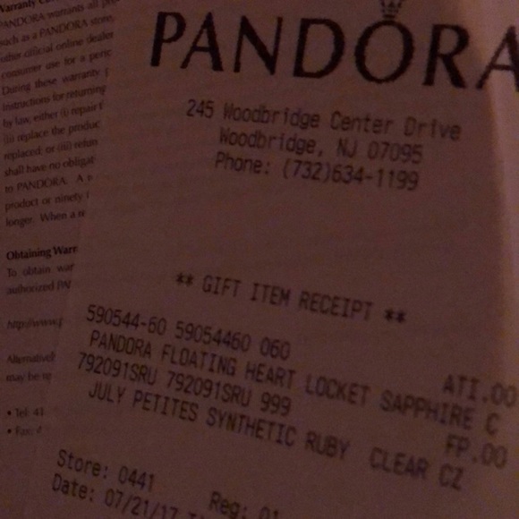 Pandora heart locket with chain and mini gems - Picture 6 of 6